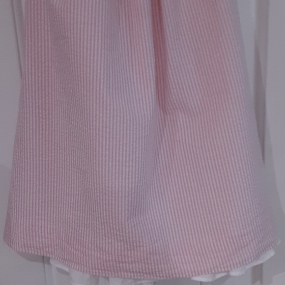 Ralph Lauren Black Label, Size 5, Pink Cotton Cap Sleeve,Seersucker Dress - Picture 6 of 10